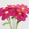 Dekorative Blumen handgefertigtes Stricken Galsang Blume für Wohnkultur Baumwollgarn häkeln Waschbar für immer Hochzeit falsch