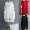 Party Dresses 2024 Summer Vintage Solid Lace Cute Beach Women Korean Fashion Loose Casual Dress Robe Ladies Elegant Clothing