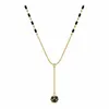 Pendant Necklaces South Korea Fashion Light Luxury High Quality Black Crystal Ball Falling Chain Collection Gift Party Women Jewelry