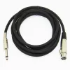 Microfoons BoCara 1/4''jack 6,5 mm mannelijk naar XLR vrouwelijke microfoon mono kabelfolie+gevlochten afgeschermde 1,8 m 3m 5m 10m