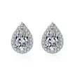 Boucles d'oreilles pour femmes de luxe 925 STERLING SILPS MISSANITE OEUR PLADES PLACÉS DE PLATINUM