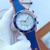 2024 upgraded luxury mens business leisure wristwatch stainless steel case rubber strap quartz wristwatch013