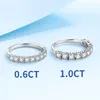 Кластерные кольца HTOTOH 925 Серебряное белое золотое кольцо для женщин для женщин, подходящих для свадебных бриллиантов, обруча