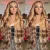 Perruques synthétiques Homeproduct CenterHight Wiglace Wiglace Front Wig30 pouce Color Human Hair Wig Q240427