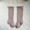Calzini per bambini Autumn Baby Ruffle Girls Socks Knee High Pizzo Calzino lungo bambini Soft Cotton Toddlers Socks Childre