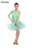 Stage Draag Latin Dance Performance Clothing Girl's Bright Diamond Tassel Rok Kindercompetitie