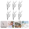 Decorative Flowers 6 Pcs Halloween Decoration Simulation Table Books Artificial Antlers Tree Branches Fake Accessory Stem Vase Plastic DIY