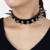 Collane grandi lunghe girocollo a spillo punk collare da donna per uomini rivetti a petto Chocker Chocker Chunky Collace Gioielli Goth Gioielli Metal Gothic Accessori gotici gotici