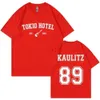 Мужские футболки 2024 Rock Band Tokio Hotel Kaulitz Mens Mens Fashion Fashion Pure Comed Fut Fut Fort Forted Fort-Fort Fort Hip Hop Punk Street Clothing Mens Top J240426
