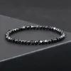 Brins 4 mm perles Bracelet Hematite irrégulière Hommes à la main