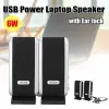 Högtalare 2 PCS USB Power Computer Högtalare Stereo 3,5 mm med Ear Jack Sound Surround Loud Speaker för dator Desktop PC Laptop