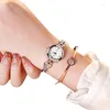 Montre-bracelettes Bracelet coeur Femme Regarder Rose Gold Quartz Robe de montre-bracelet Casual Watches Gift Accessoires uniquement