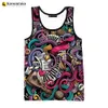 Tops cerebbe da uomo Guonno stampato in 3D graffiti neon per uomo Summer Fashion Casuale Sleeveless per abbigliamento da donna Hip-Hop Street Abbigliamento di grandi dimensioni Topl2403L2403