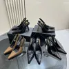 Y+5+L tacchi di design in slingback per donne pompe di lusso di lusso scarpe da sera di temperamenti eleganti scarpe da abbigliamento nobili in pelle vera qualità di alta qualità con scatola