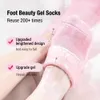 Yeni 1 çift feet bakım çorapları nemlendirici silikon jel çoraplar ayak ciltleri koruma anti kuru çatlama pedikür spa ev kullanımı