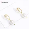 Stadnina 14k złota mosiężna owalna owalna kolczyka z otwartym skokiem Ringthin Studs Endings DIY Fashion Earring dla kobiet hurtowych D240426