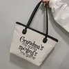 Сумки для покупок бабушка - это мое имя, испорченное игровым подарком для Грэмми холст тота на плече женской сумка для мессенджера
