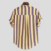 New Striped Casual Men's Shirt Top for Men