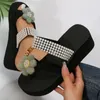 Slippers dames chaussures coin de flip-flip flip flip flip flops extérieur sandales de talon de plage pour les femmes