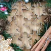 Moulds 1PC Christmas Cookie Mould Gingerbread Man/Tree/Snowflake Sainless Steel Biscuit Cutters for Christmas DIY Baking Supplies