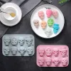 Moulds Mix Skull Silicone Chocolate Baking Mold Trendy Styling Human Skeleton Candy Biscuit Mould Ice Tray Halloween Cake Decor Gifts