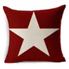 Pillow Star Cover Linen carré Chambre douce Famille El Car Decoration 45cmx45cm.