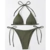 Set 2023 Donne da bagno a due pezzi Sexy Swimwear Halter String Triangle Bikini Sets