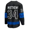 Jerseys de hockey respirant Auston Matthews 34 Marner 16 John Tavares 91 Nylander 88 Rielly 44 Campbell 36 Spezza 19 Blue White 2022 Classic Third Black Size S-xxxl