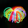 50/100/200pcs Neon Lights Stick Concert Birthday Party Requisiten Fluoreszenz leuchtende Lichtarmbänder farbenfrohe Glühstangen 240422