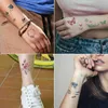 Trasferimento tatuaggio 30 fogli impermeabili di tatuaggi neri impermeabili Donne Donne Arte arte body Draw