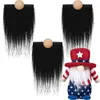 Dekoracja imprezowa gnome koraliki i fałszywe brody 6pcs/Set Faux Fur Krasno -broda drewniana koralika na świąteczne pluszowe lalki ręcznie robione akcesoria do majsterkowania