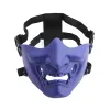 Capes à vélo Masques effrayants Souling Ghost Half Face Masque Forme réglable Tactique Protection Halloween Costumes ACCESSOIRES DRO OTQF9