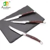 Knives 6pcs Stainless Steel Dinner Knife Set Full Tang Table Serrated Wooden Handle Steak