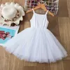 Robes de fille Summer Soulins mignons sequins princesse robe enfants sans manches en tulle