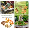 Gartendekorationen 4 PCs Mini Dekorative Landschaftsgestaltung Möbel Harz 4pcs A D H I Pilz gefälschte Pilze kleine Statue