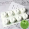 Moulds 8 Holes 3D Apple Cake Moulds Silicone Mold Mousse Art Pan for Ice Creams Chocolates Pudding Jello Pastry Dessert Baking Tools