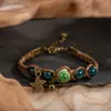 Beaded Mori Girl Handmased Ceramic Bead Armband DIY Artware Retro Jewelry Wholesale Womens #EY420