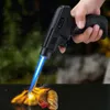 Hot Selling Gun Model Handheld Double Jet Flame Without Gas Refillable Torch Lighter for BBQ Cooking