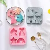 Moldes de dibujos animados de unicornio de silicona molde de chocolate sirena pastel de dulces para hornear molde de diy estrella arcoiris para jabón para hacer regalos