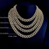 Kettingontwerper sieraden Cubaanse ketting diamant cuban ketting dubbele rij volledige diamant strip heren hiphop sieraden ketting groothandel vriendje geschenk