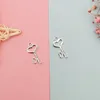 Ciondoli 10pcs Rhinestone Butterfly Heart Lock Design Pendenti in metallo Montare gioielli fai -da -te che fanno gli orecchini ornamenti per accessori.