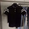 Polo -shirt voor heren, zomerkleurcontrast, revers, slanke pasvorm, half mouwen, modieuze Koreaanse versie, trendy merk, nieuw gebreide