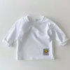 9297 coréen baby t-shirt simple souriant face t-shirt décontracté automne t-shirt de garçons d'hiver.