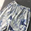 Women's Pants Cotton Knitted Closed Trousers Drawstring Home Wear Pajama Casual