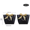 Sacolas de compras 10 PCs Bolsa de presente com Handle Party Favor Present Wrap Snack Bow Ribbon