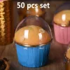 Moules 50pcs Case Party Party Caissets Golden Muffin Wrapper Paper Cupcake Moule Papier Cuppake Cupcake Liner Bak