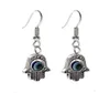 20 boucles d'oreilles en alliage en alliage 35x128 mm Antique Silt Fatima Hand Evil Eye Fishhook Eart For Men and Women Jewelry Fashion 9615626