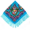 Scialcini russi Square Scarf Women Square Floral Bandana Bandana Ucraino Scialle sferzata Babushka Testa avvolge Shawl da viaggio per coperte femminile D240426