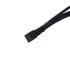 Cavo della ventola PWM a 4 pin di alta qualità da 1 a 3 modi 1 pc Splitter Nero maniche nera 27 cm Connettore del cavo di estensione di lunghezza