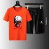 Summer Mens T-shirt Shorts 2 pièces SetS de concepteur à manches courtes Décodage de plusieurs couleurs T-shirts T-shirt à cou rond blanc noir blanc pour hommes